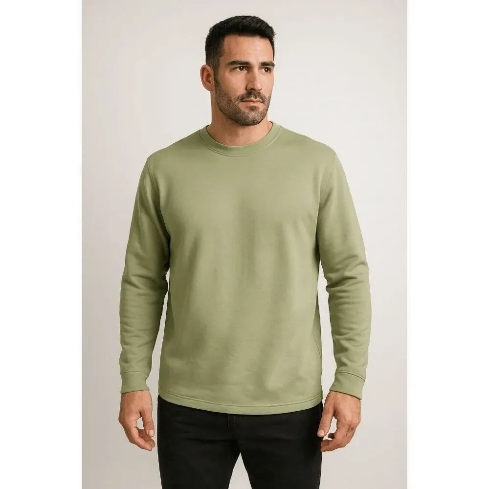 VRST Men's Pinnacle Fleece Crewneck Golf UV 50+Pullover sweater green seedling